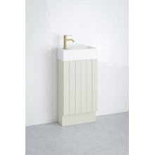 Lottie V-Groove 480mm Freestanding Small Space Vanity with Ceramic Countertop